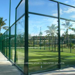 Quality Standard Outdoor Padel Court , Weatherproof  Synthetic Grass Tennis Court for sale