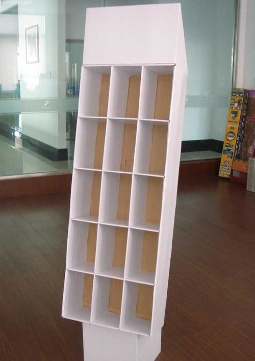 Supermarket Retail Cardboard Display Racks with 4C/ Matte Lamination Surface Finish