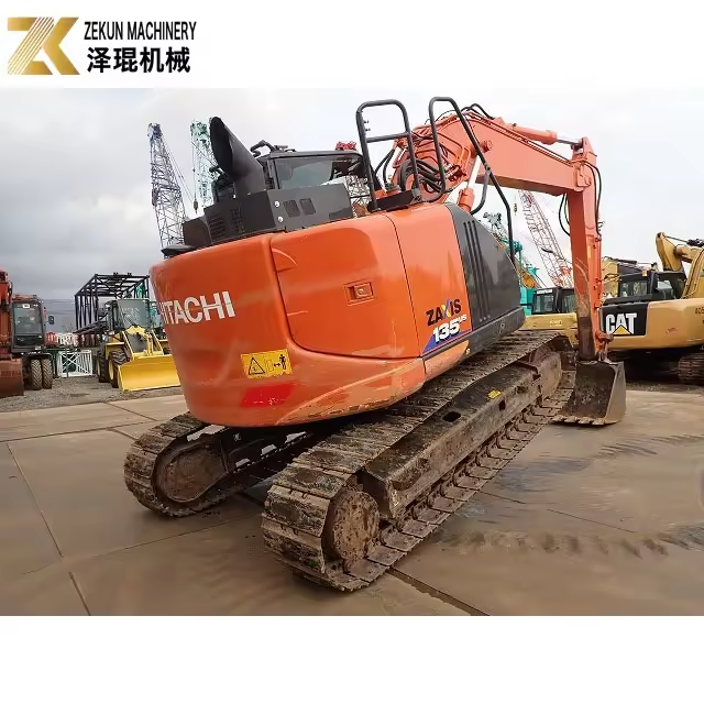 ISUZU Engine Used 13 Ton Hitachi 135 Excavator ZX135 for Construction Excavator Machinery