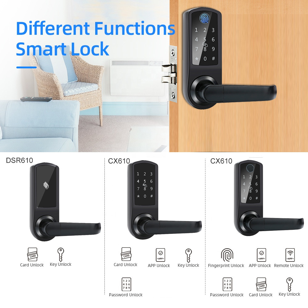 Intelligent Biometric Smart Fingerprint Lock App Controlled DC6V