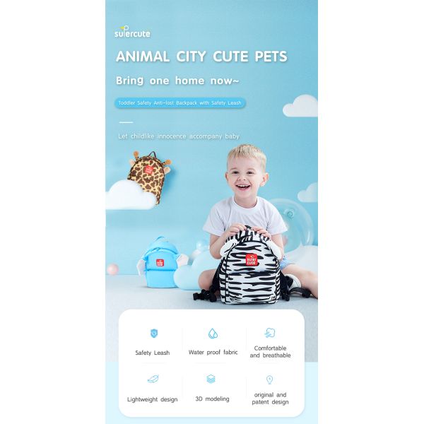 Wholesale Custom Kids Backpack School Bags Animal City Kids Backpack With Cartoon