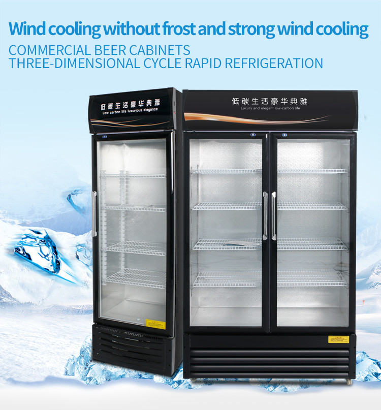 Upright Display Freezer Supermarket Refrigerator Equipment