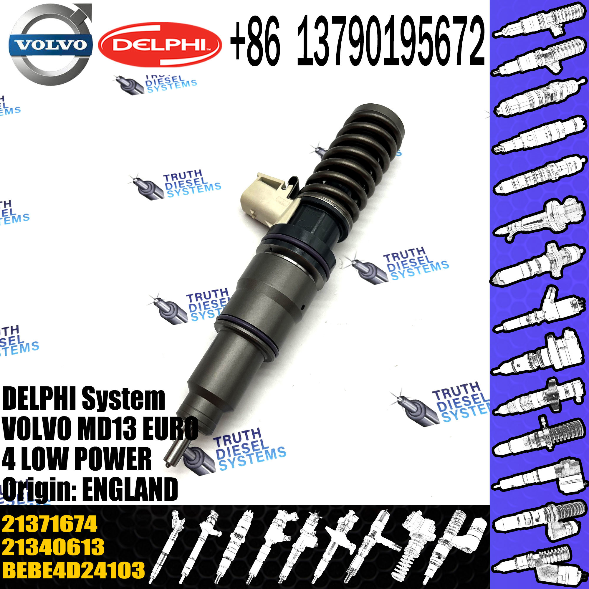 Diesel common rail Fuel Injector 21371674 BEBE4D24003 21371674 for VOL 21340613 85003265 E3 EUI MD13