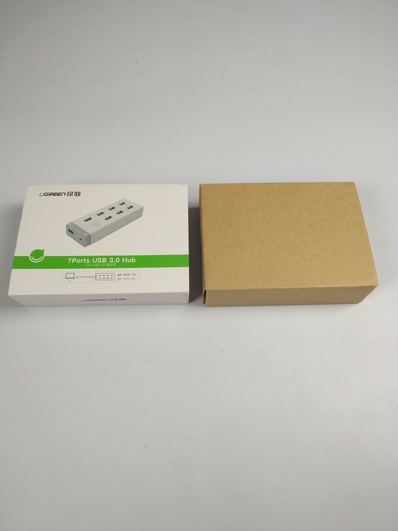 Custom Design Rigid Electronic USB Hub Packaging Box With Paper Tray Insert