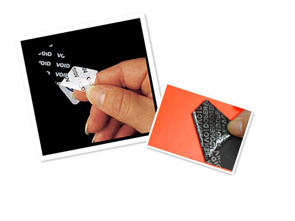 VOID Sticker Tamper Proof Security Labels With High Residue Tampered Message