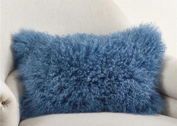 Buy Luxury 100% Real Mongolian Fur Pillow For Home Bedroom Decorative 12" X 20" at wholesale prices