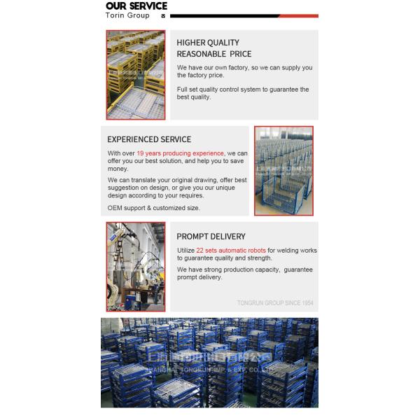 Torin LK14A Folding Stacked Warehouse Cage Iron Cage Wire Mesh Pallet Container Metal Pallet