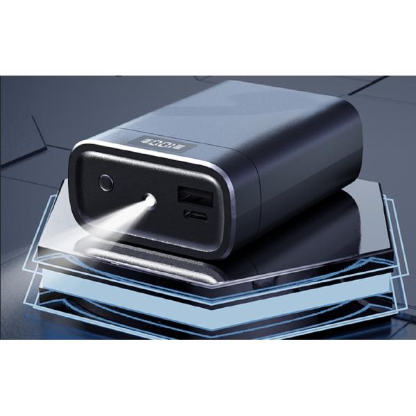 ETEK Open-fit AI Translation Wireless Earphone With LED Flashlight & Power Bank 1800mAh Charging Case Black / Complexion