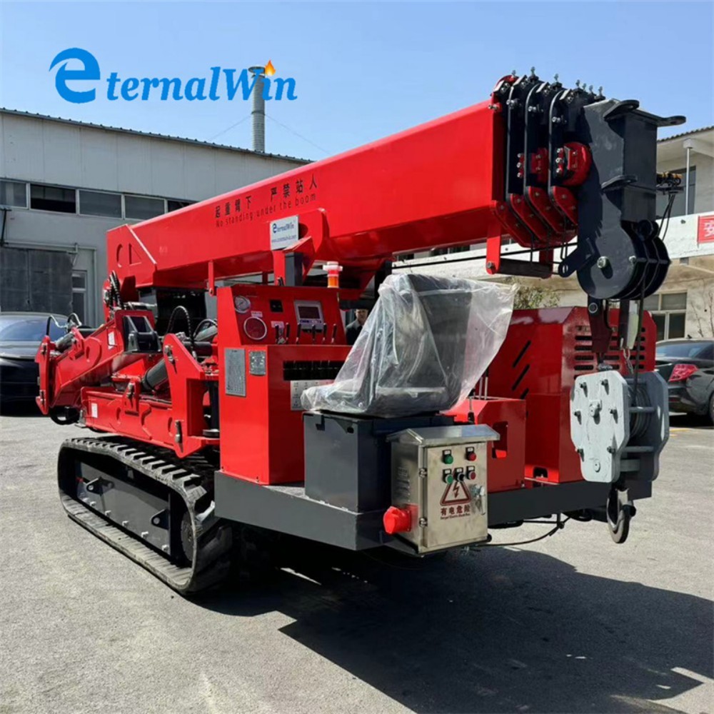 Lifting Capacity 1.2 Ton 2 Ton 3 Ton 5 Ton 8 Ton 10 Ton 12 Ton Steel Spider Crawler Crane with Electric And Diesel Power