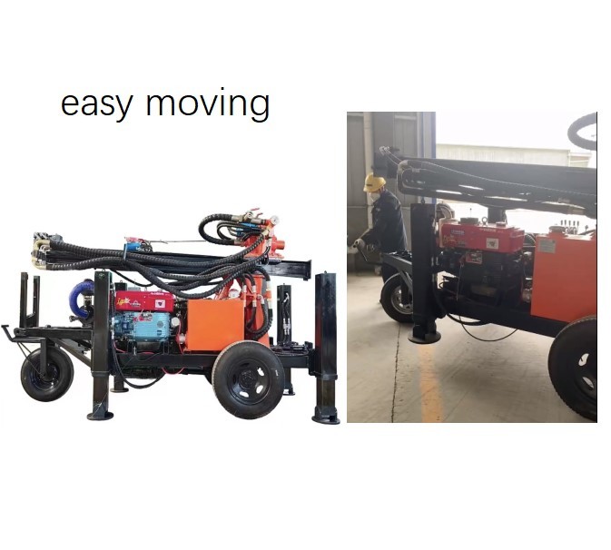 Portable Trailer Type Water Well Drill Rig GL130T In Narrow Areas
