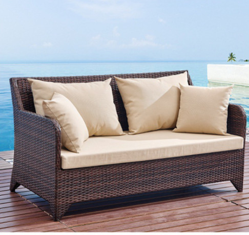Single Rattan Garden Sofa Chair Waterproof Nordic Modern Terrace Combination