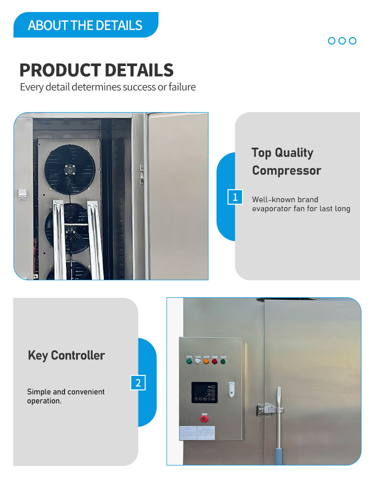 Energy Saving - 45 Degrees Cryogenic Blast Chiller For Fish And Chicken 800KG