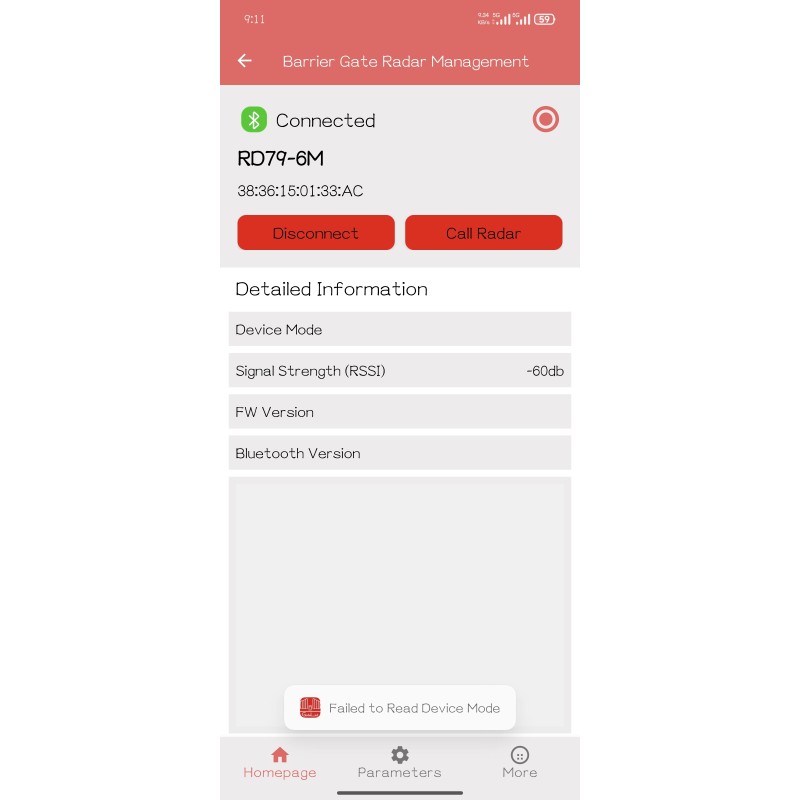 Smart Boom Barrier Radar with App Control (GL Control) | Dual Mode: Trigger & Safety