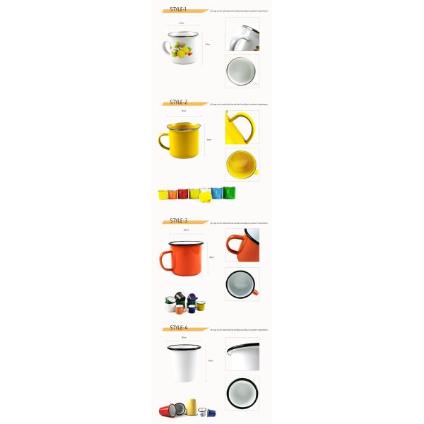 Hygienic Iron Metal Steel Custom Color Cups Coffee Tea Travel Mug Tumbler