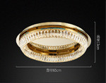 45W 75W 135W Circular Crystal High Ceilings Chandeliers Light Crystal Round Lamp