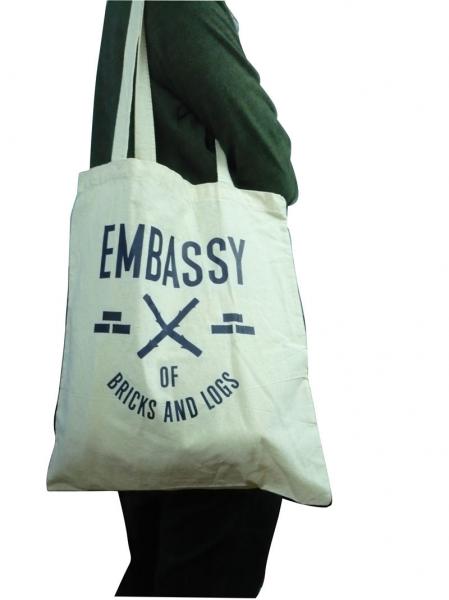 Buy Eco - friendly Embassy Natrual Printed Plain Cotton Recycled Reusable Carrier Bags at wholesale prices