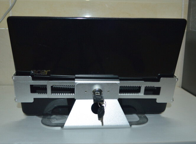 COMER Metal laptop stands with locks anti theft devices for retailer stores