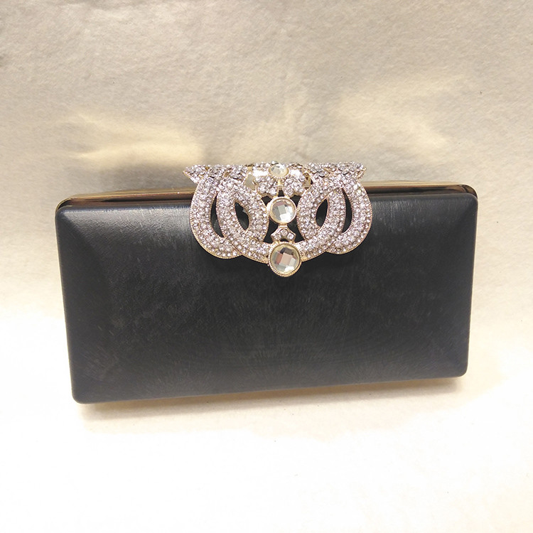 Crown Clasp Clamshell Clutch Frame
