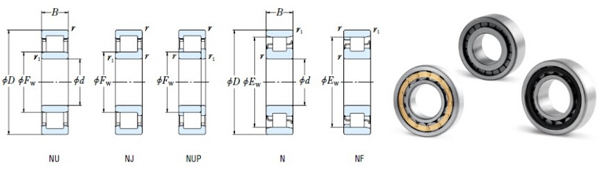 All sizes of roller bearings NJ230 Chrome steel cylindrical roller bearing crankshaft bearings