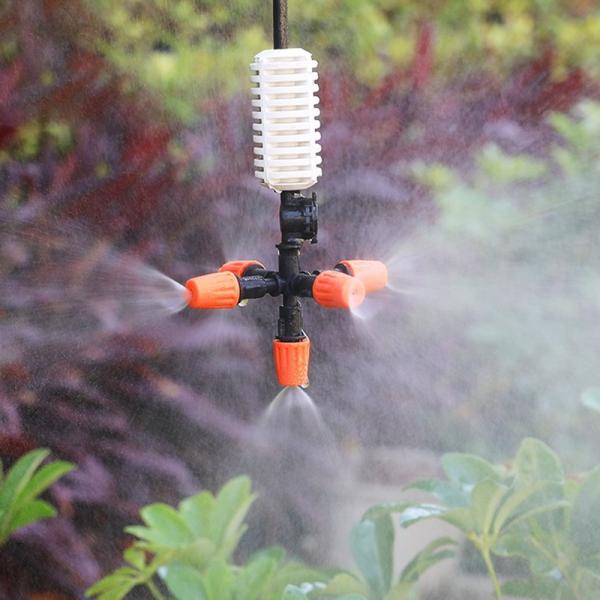 Orange Five Outlet Adjustable Atomizing Sprinkler With 1/2'' Thread Connector