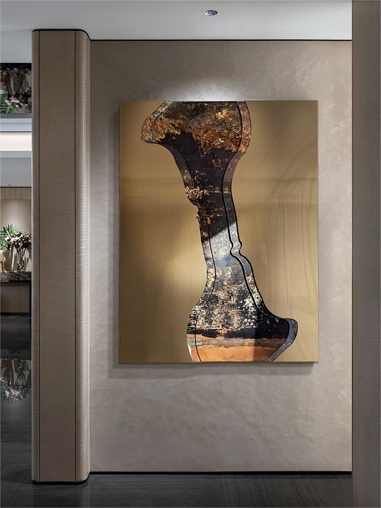 Spatial Aesthetics Wall Decor High-End Hotel Restaurant Metal Backdrop Furniture