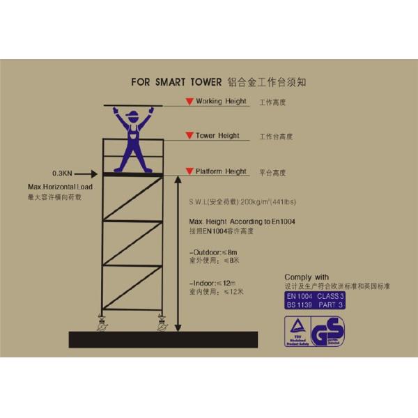 Construction Scaffolding Frame System Multi - Functional Mobile Telescopic Tower