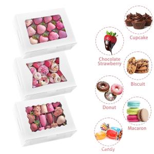 Custom Window Bakery Gift Box for Cookies Macarons Donuts