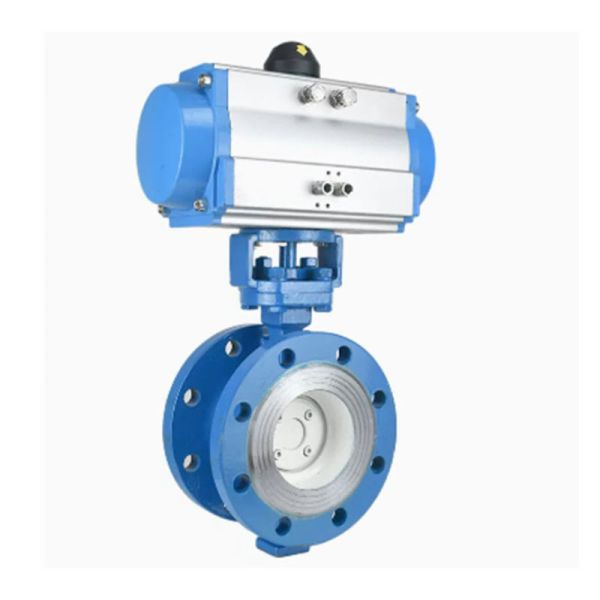 High Temperature Resistant Flange Pneumatic Triple Eccentric Metal Seal Butterfly Valve for Boiler Steam Industrial Pipeline