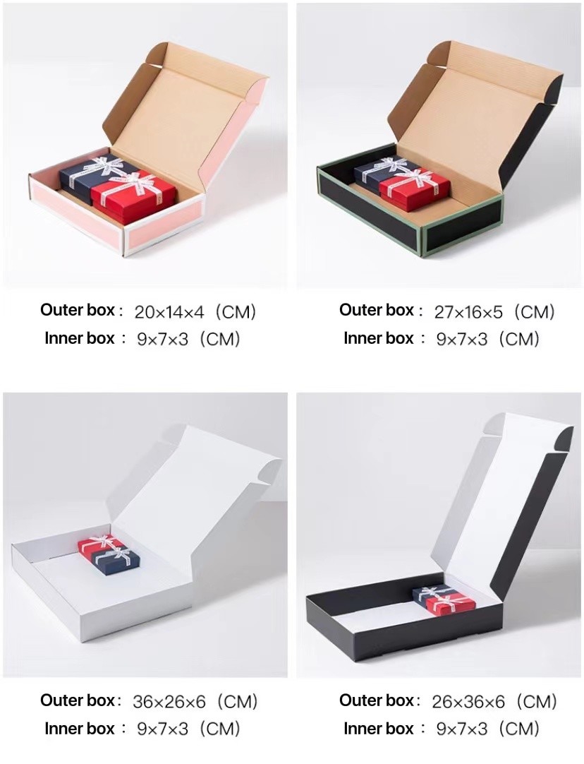 Eco Skincare Beauty Cloth Corrugated Paper Box Matte Colored Corrugated Mailing Boxes