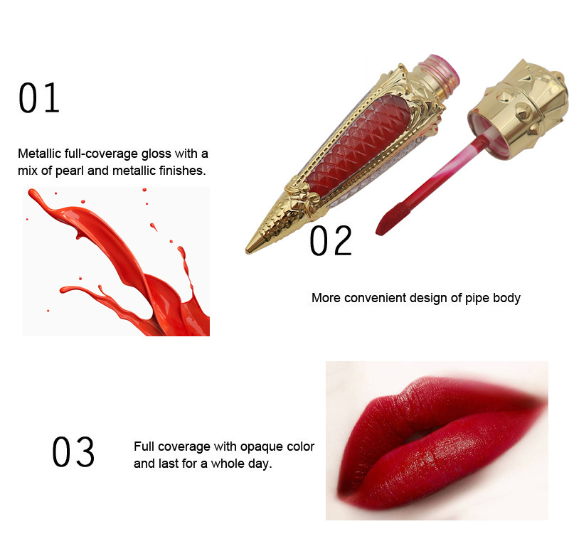 Biochemical OEM Crown Shell Makeup Lip Gloss 24C Color Gloss Genuine Lipstick