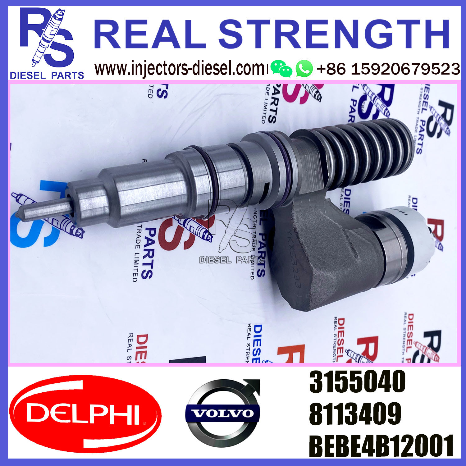 DELPHI injector 3155040 8113409 BEBE4C12001 Diesel pump Injector V-O-L-V BEBE4C12001 A1 for V-O-L-V FH12 3039 EURO