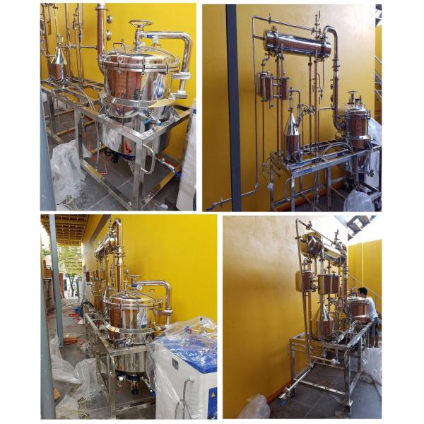Steam Distillation Basil Essential Oil Extraction Machine for Different Capacities Portable and Removable
