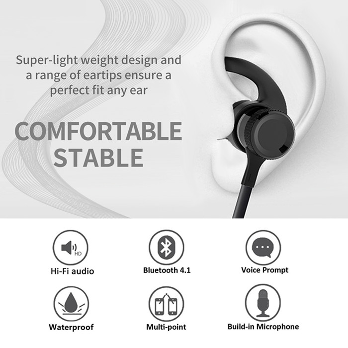 dustproof magnet sports bluetooth headphone hot selling magnetic sport bluetooth wireless headphone for all mobile phone