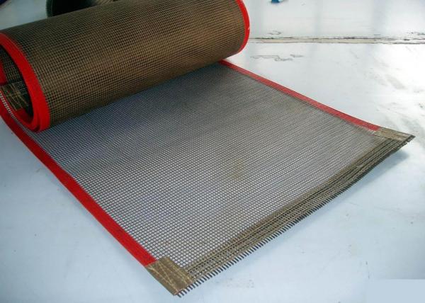 Buy Glassfiber Coated Bullnose Joint Ptfe Mesh Conveyor Belt FDA at wholesale prices