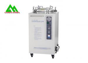 Quality Vertical LED Digital Display Pressure Steam Sterilizer With Wheels Electric Heating for sale