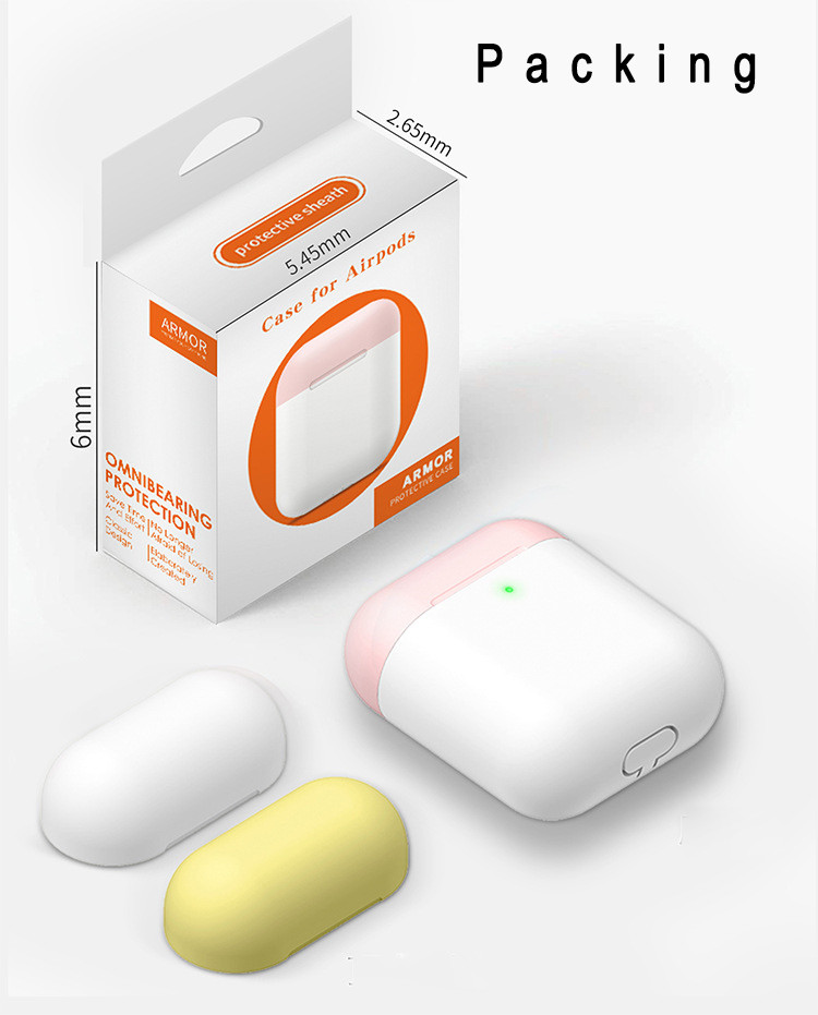 Compatible for AirPods Case 2 & 1 Shockproof Protective Silicone Cover Skin for AirPods Charging Case Luminous
