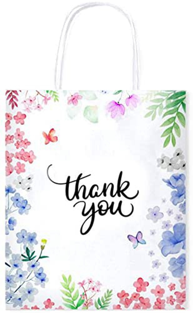 Candle Custom Wedding Thank You Kraft Paper Gift Bags With Twist Handle Customized Logo