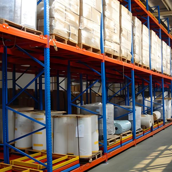 Q235B Or Q355B Steel Push Back Warehouse Racking High Density Pallet Racking 2–6 Pallets