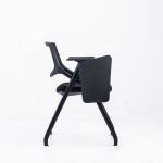 Stainless Steel Stackable Conference Tablet Chair with Fabric Padding and