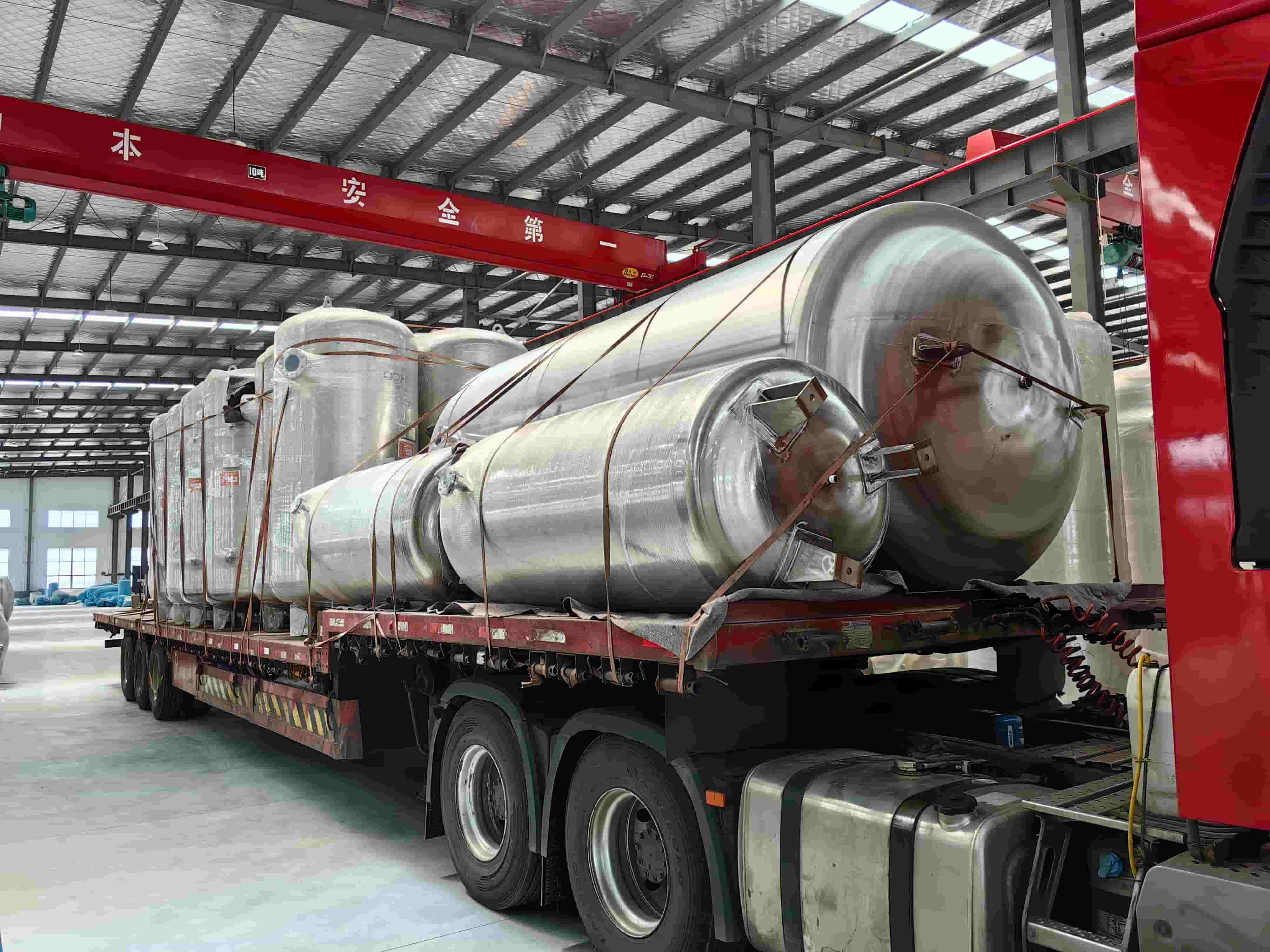 304 Stainless Steel Horizontal Air Storage Tank For Pharmaceutical Use