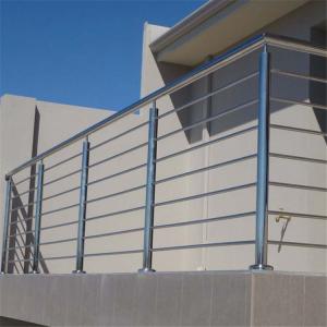 China Staircase Stainless Steel Balustrade , Rod Bar Interior Stair Railings For Balcony on sale