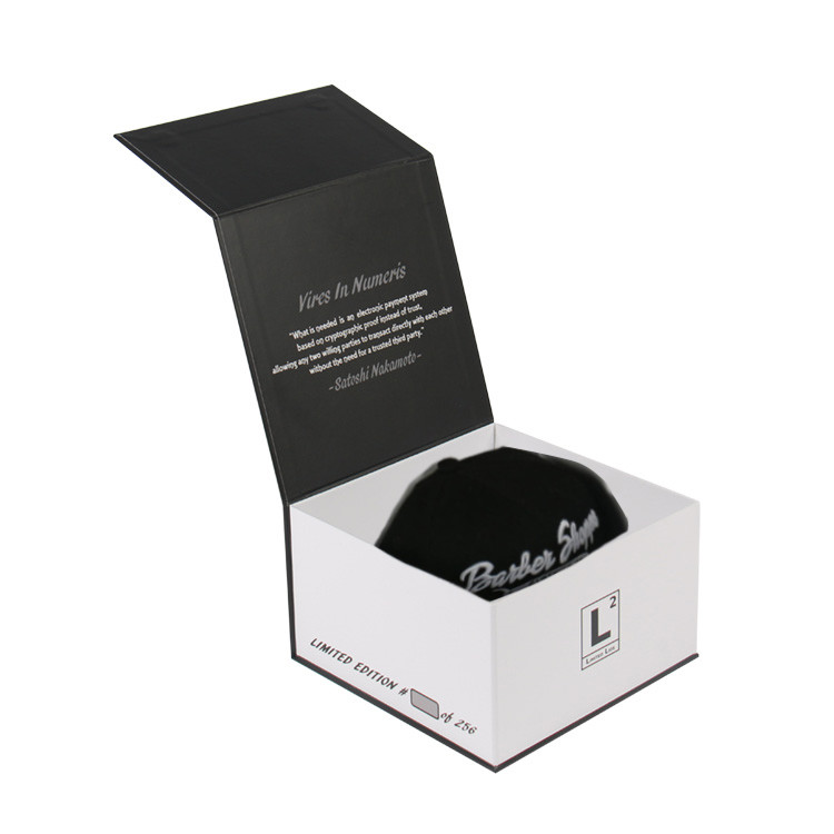 Hot Stamp Apparel Paper Box Hard Cardboard Baseball Cap Gift Box Fashionable