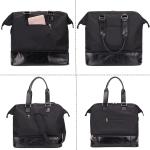 20 Inch Black Custom Travel Bag with Shoe Compartment
