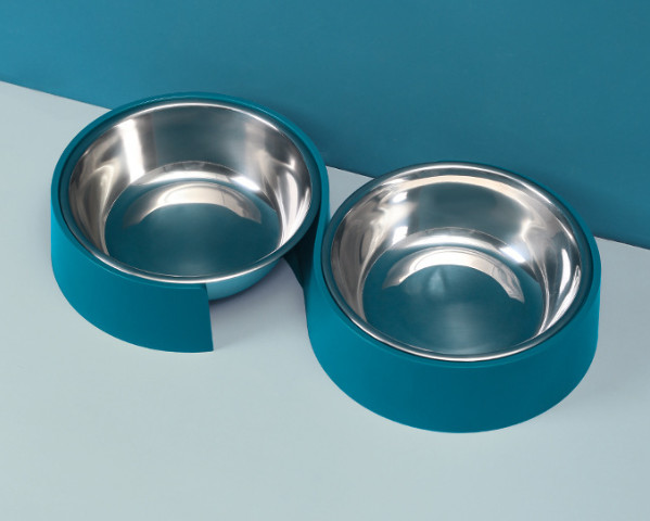 Stainless Steel Double Pet Feeder Bowls With Non Slip Bottom