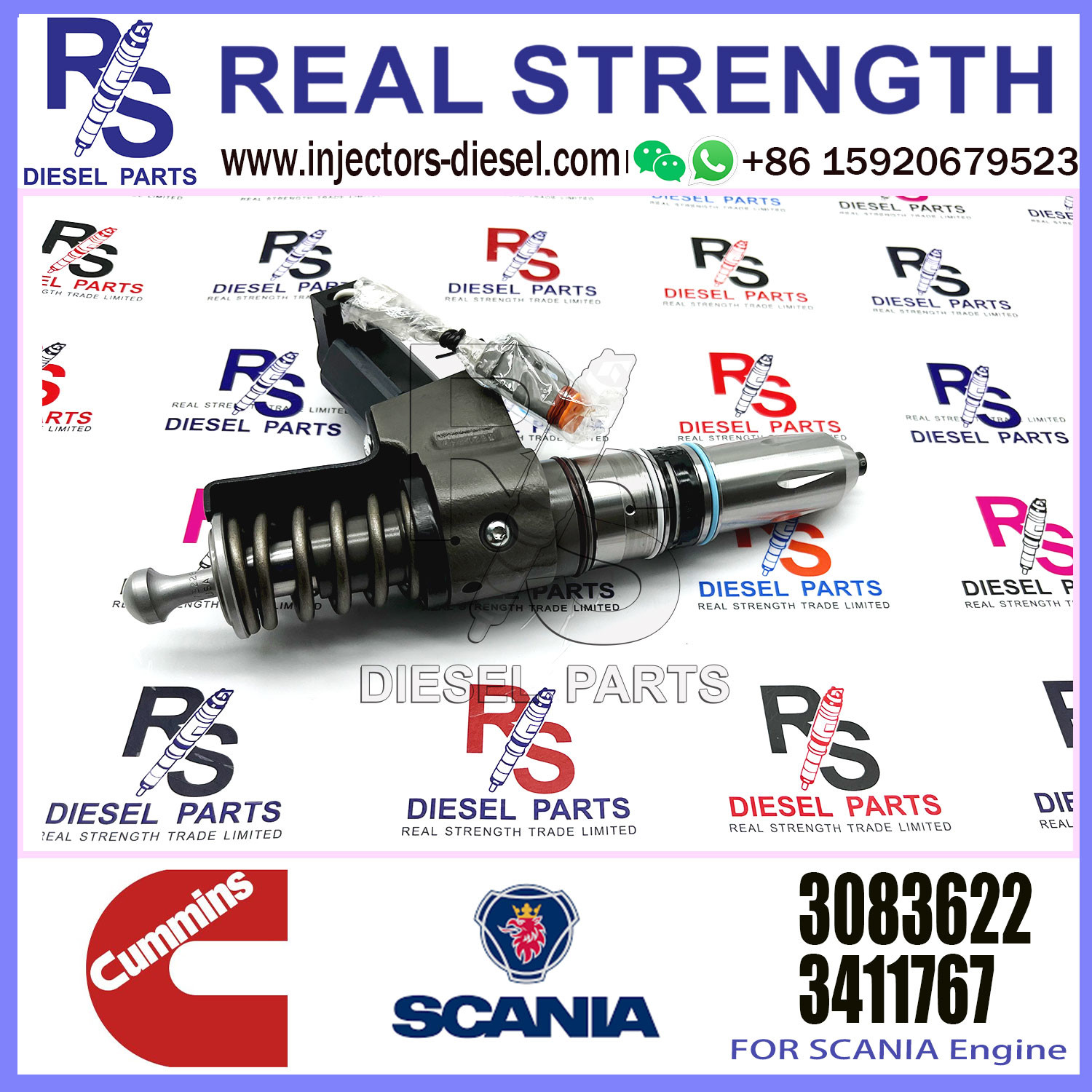 Common rail injector fuel injecto 3083622 3411767 3618300 3411767 3083846 3411759 3411764 for N14 Excavator