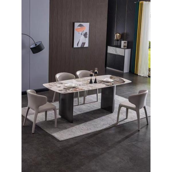 Luxury Saving Place Dining Table Sets Leisure Modern Rectangle Dining Tables And 8 Chairs Set