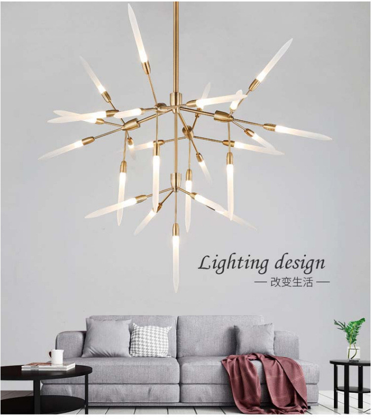 LED Design sputnik Chandelier Living Room Bedroom Dining Room Decor Spur Chandelier(WH-MI-337)