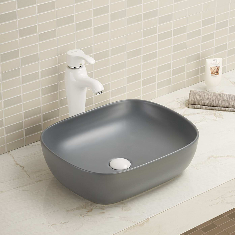 Black Table Top Bathroom Sink 19 X 17 25 X 19 24 X 18 Square Counter Top Basins