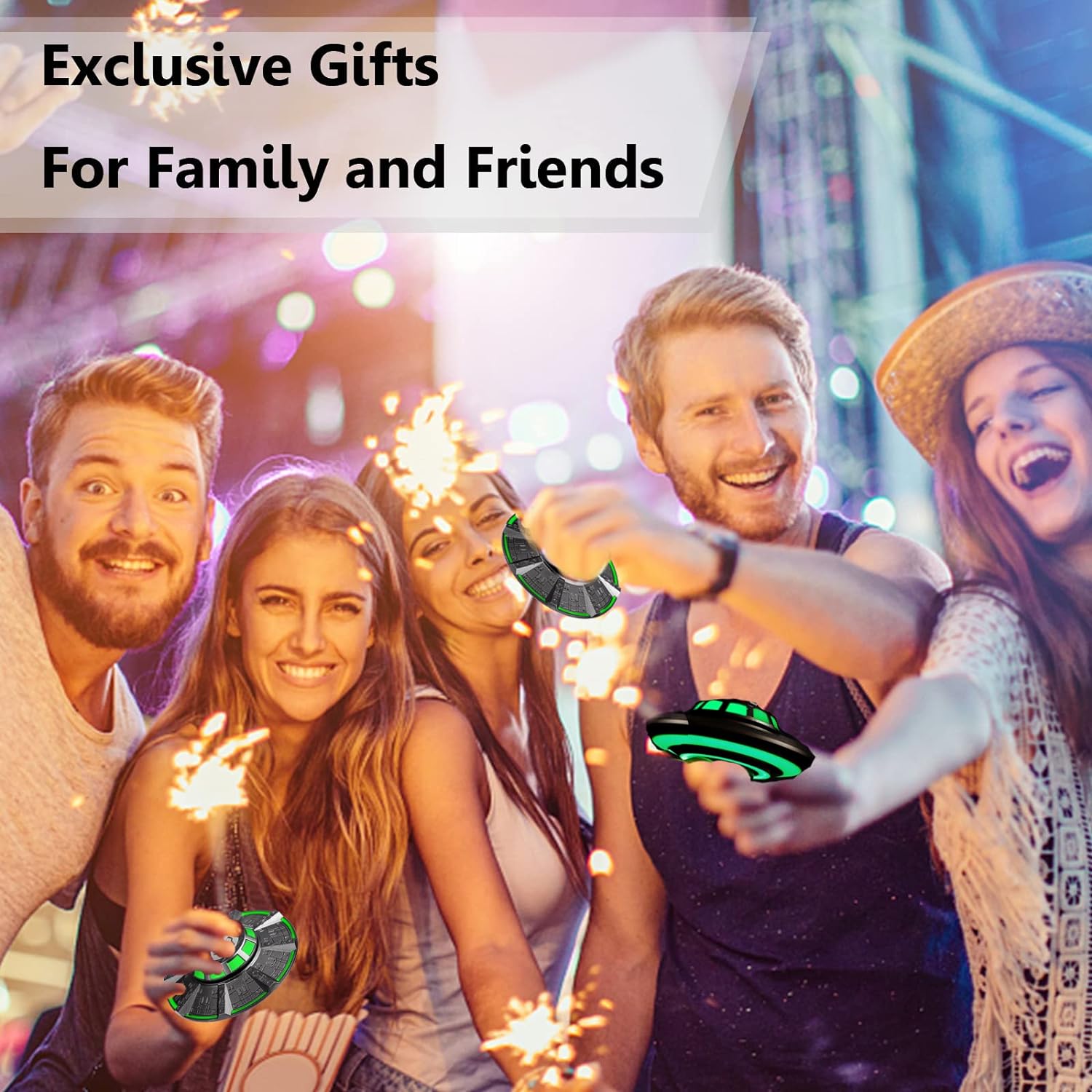 Metal Fidget Spinners for Kids Adults Luminous Night Effects UFO Finger Hand Spinner