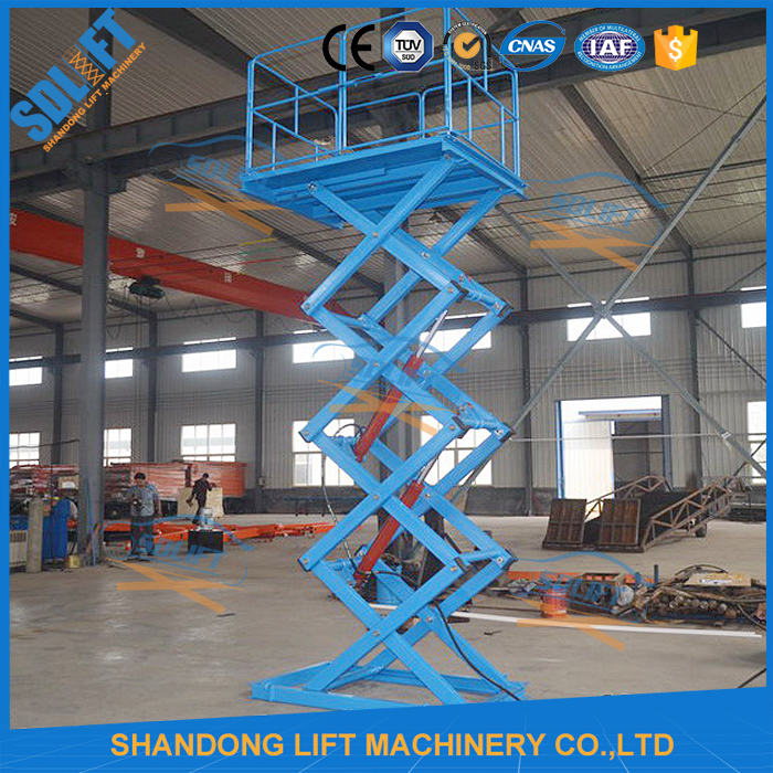 1.5T 3.8M Stationary Hydraulic Scissor Lift , Scissor Lifting Equipment SGS TUV